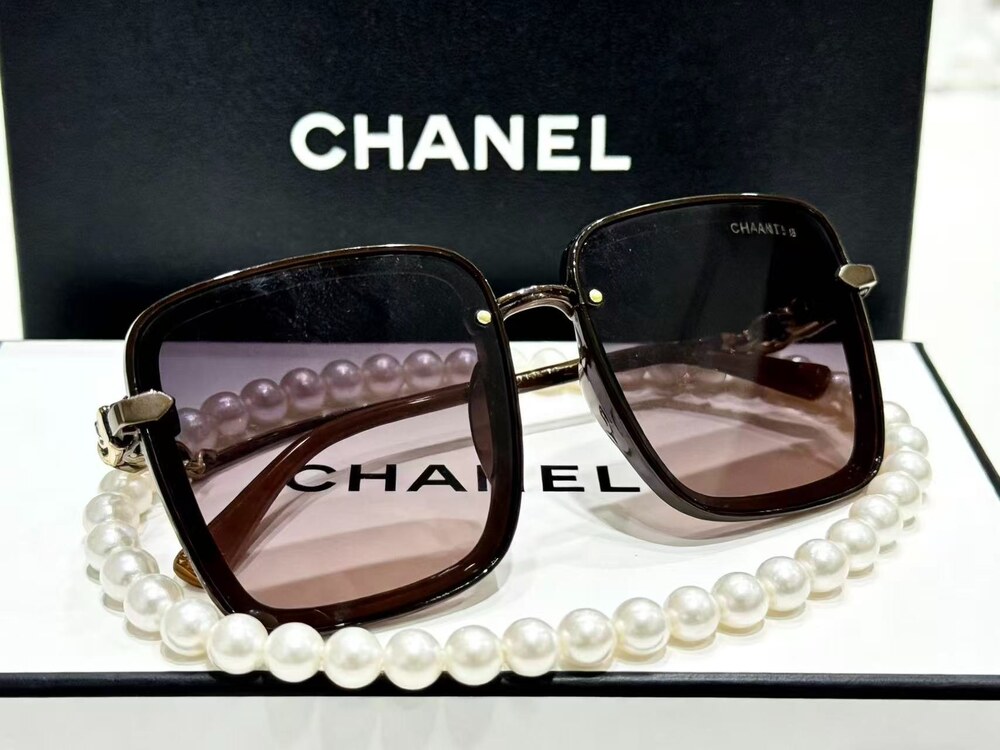 Chanel Brown Square Oversized Sunglasses